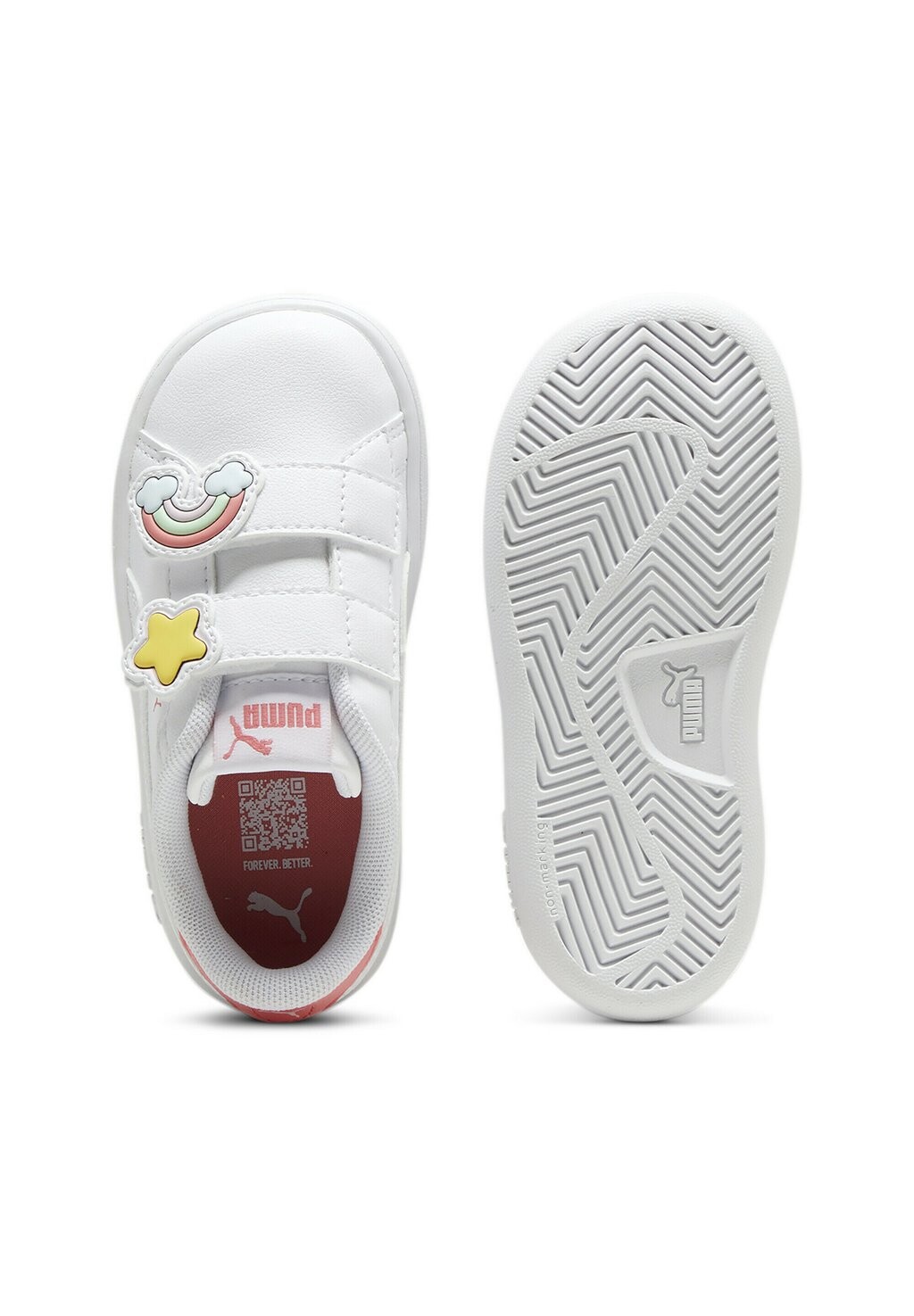 Кроссовки низкие SMASH BADGES V INF Puma, цвет white-passionfruit — фото 4