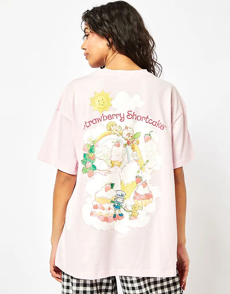 

Футболка London Strawberry Shortcake розового цвета Skinnydip