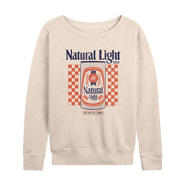 

Женская футболка с длинным рукавом и принтом natural light beer Licensed Character