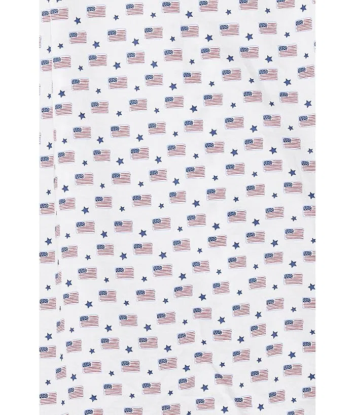 Рубашка с коротким рукавом из хлопка с принтом Vineyard Vines Kids, White Cap — фото 3