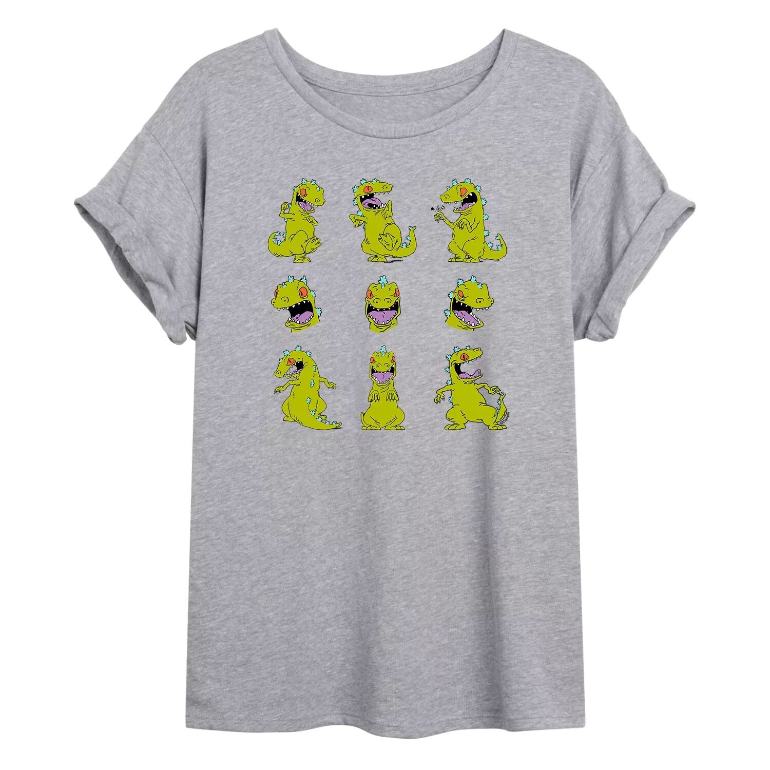 

Крупная футболка с рисунком Juniors' Rugrats Reptar Grid Licensed Character