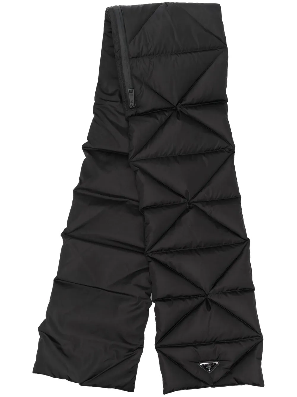 

Дутый шарф Re-Nylon с капюшоном Prada, черный