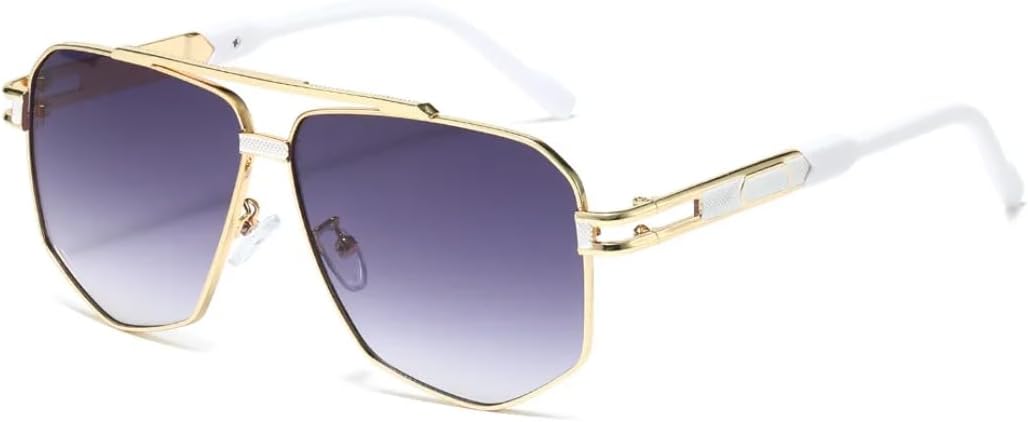 

Солнцезащитные очки с защитой UV400 | Двойные перемычки с градиентным переходом | для женщин и мужчин, для занятий спортом на открытом воздухе и вождения DSVIGF, Gold Gray