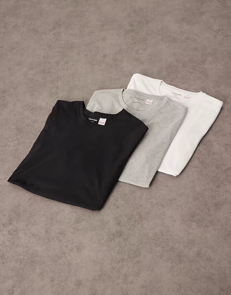 

Комплект из 3 футболок Calvin Klein для дома в белом/черном/сером цветах