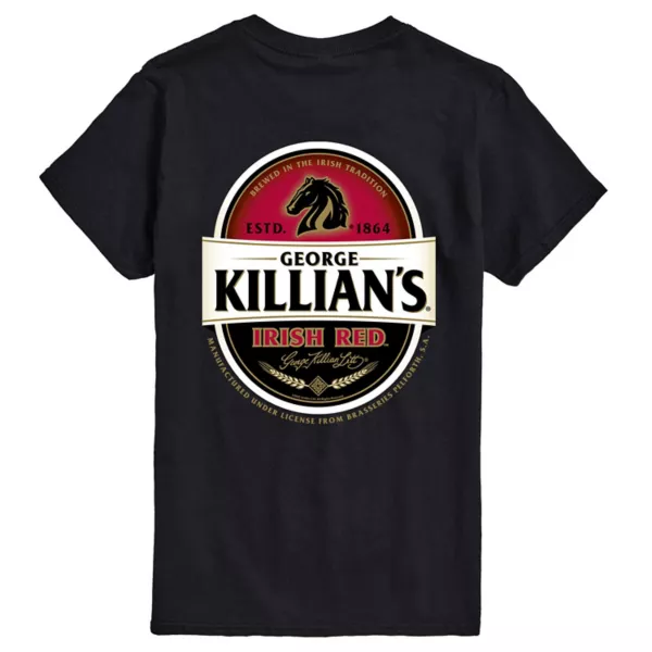 

Мужская футболка с графическим логотипом Killians Irish Red Licensed Character, черный