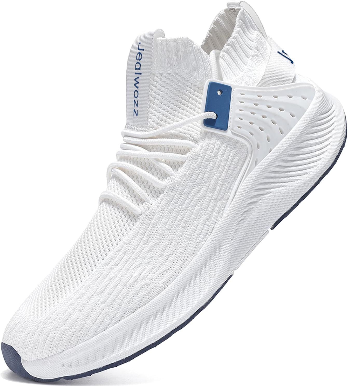 

Мужские модные кроссовки Легкие дышащие Средние высокие Повседневные прогулочные Обувь для тенниса Беговые Тренировочные Спортивные кроссовки Jealwozz, белый
