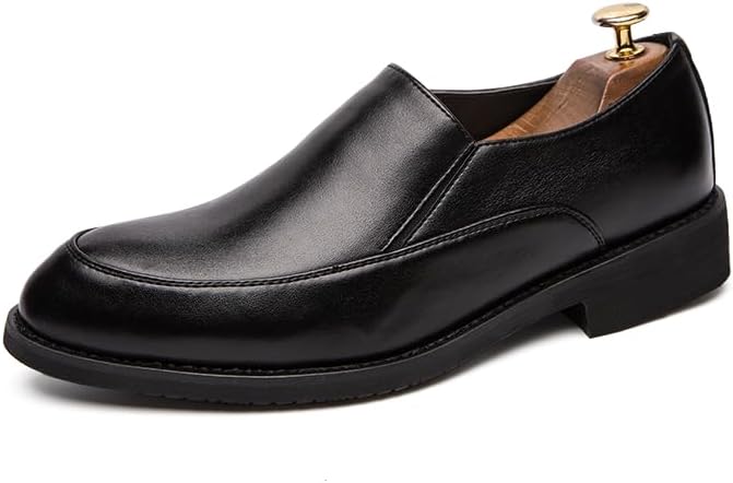 

Мужские повседневные классические деловые туфли, формальные британские кожаные туфли, мужские классические кожаные кроссовки для прогулок Sfwarmart, черный