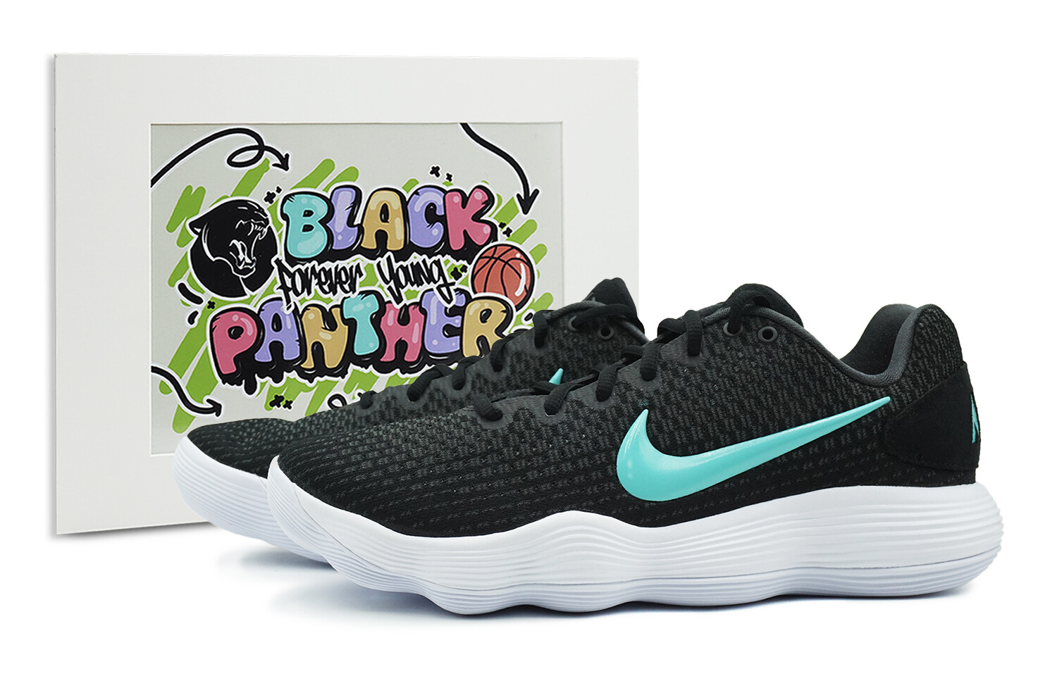 

Баскетбольные кроссовки Hyperdunk 2017 мужские с низким верхом черного/синего цвета Nike