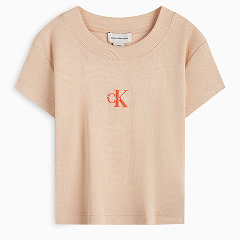 

Calvin Klein Футболка женская светло-оранжевая, Оранжевый, Calvin Klein Футболка женская светло-оранжевая