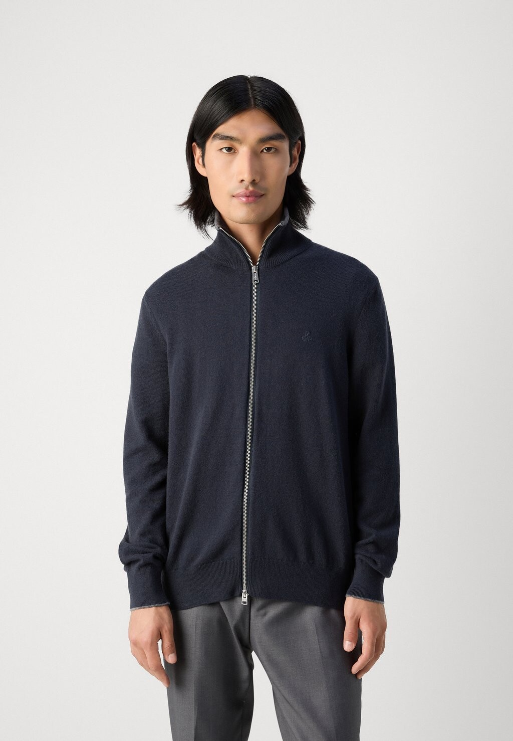 

Кардиган ZIPPED WITH STAND UP COLLAR Marc O'Polo, темно-синий