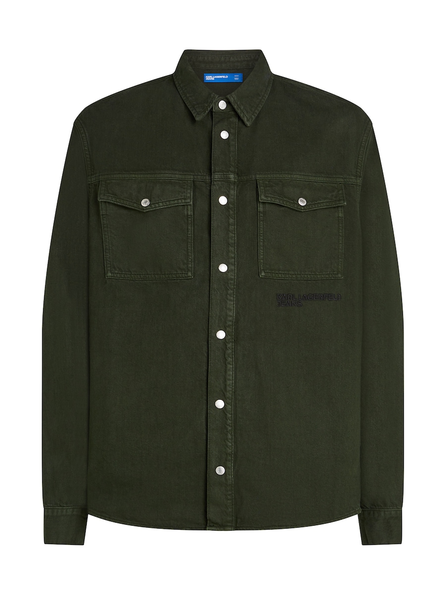 

Рубашка на пуговицах классического кроя KARL LAGERFELD JEANS, темно-зеленый