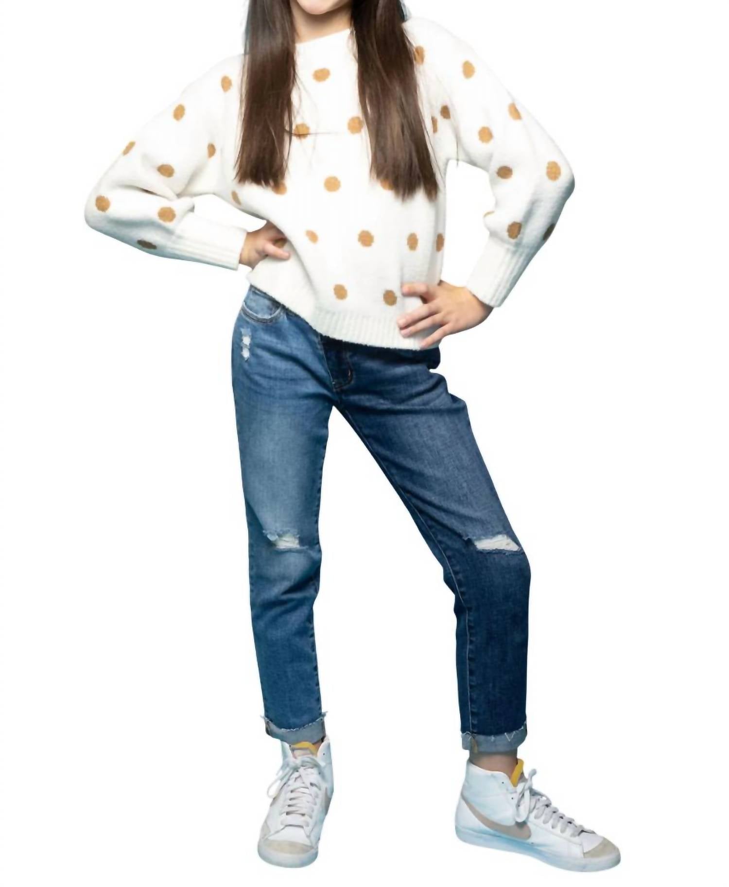 

Джинсы для девушек Бойфренд в темно-синем цвете Ceros