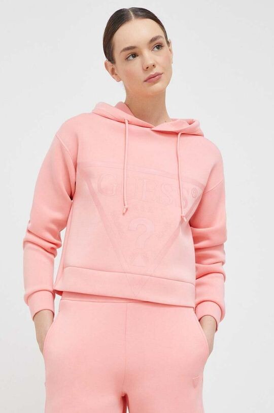 

Толстовка с капюшоном Guess, розовый