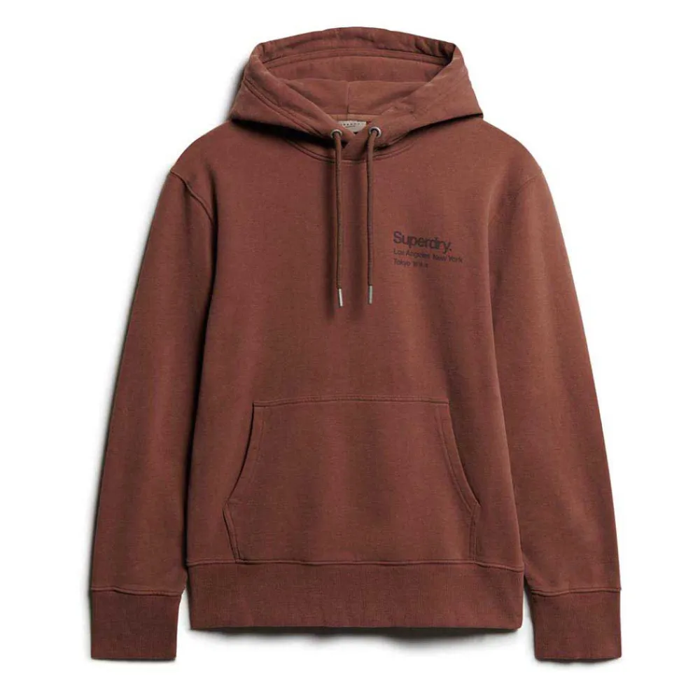 

Худи Superdry Core Logo City Loose, коричневый