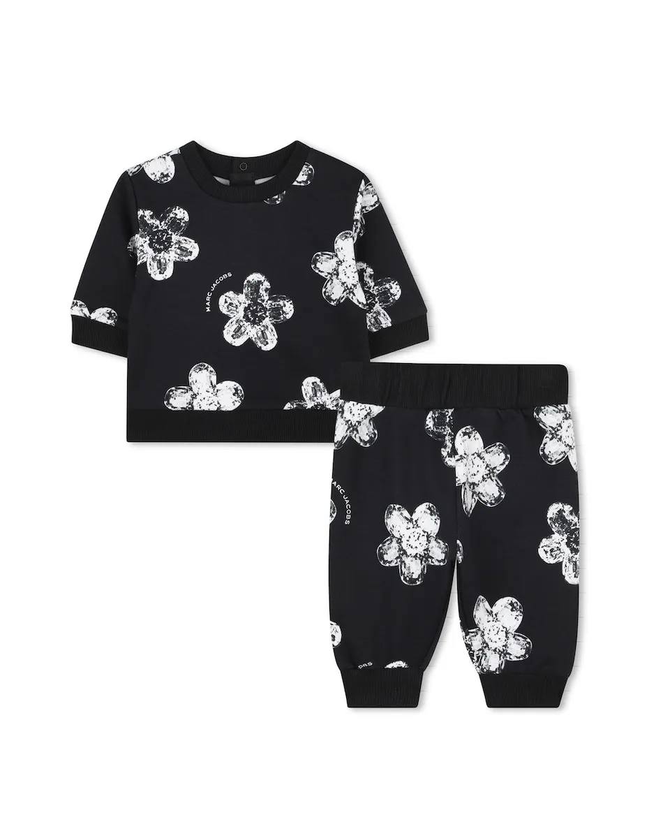 

Детский комплект черного цвета из хлопка Marc Jacobs