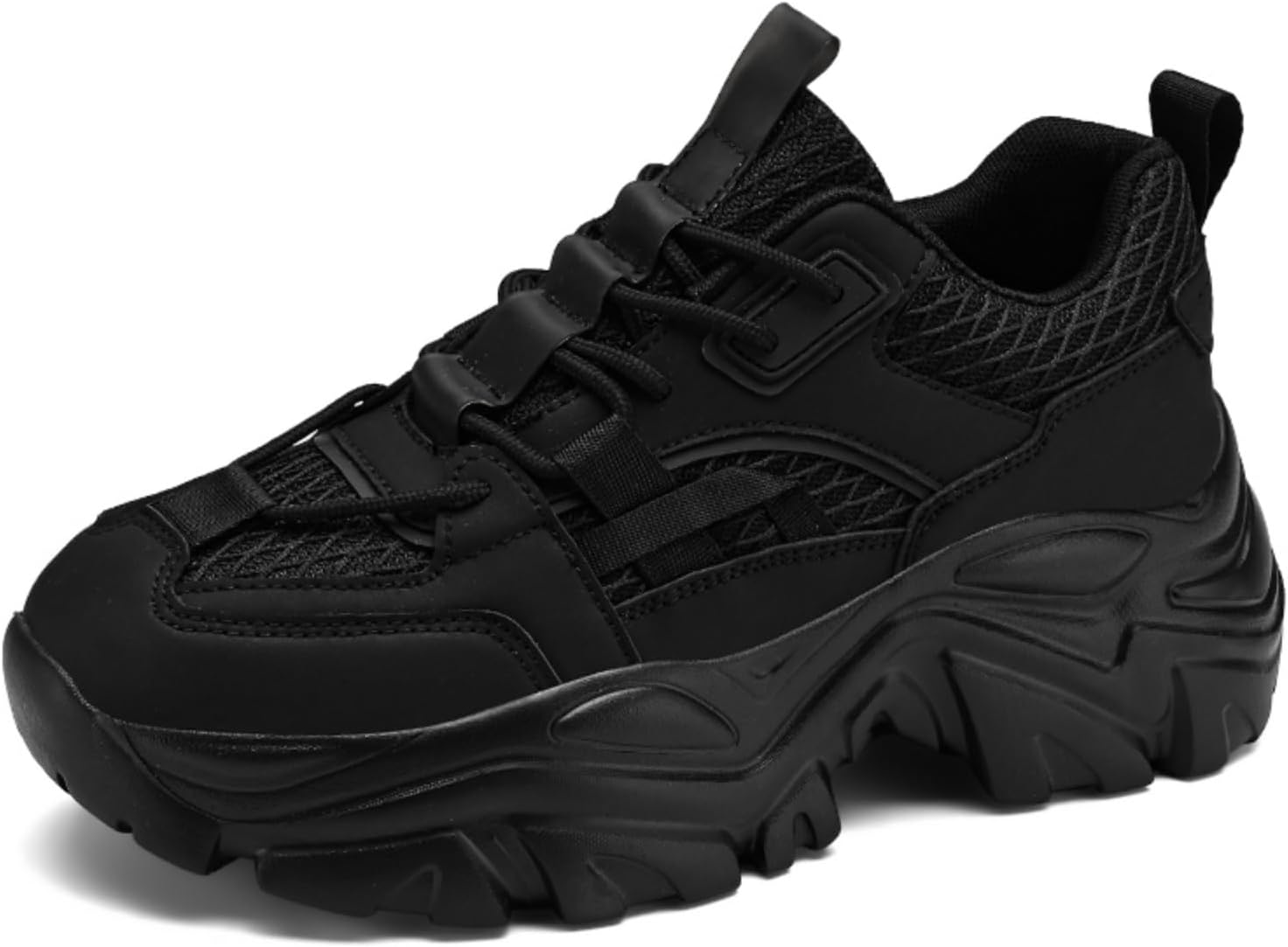 

Мужские белые массивные кроссовки на платформе, стильные дышащие сетчатые кроссовки в стиле «папа» с уникальным дизайном подошвы, удобная повседневная обувь Aokisx