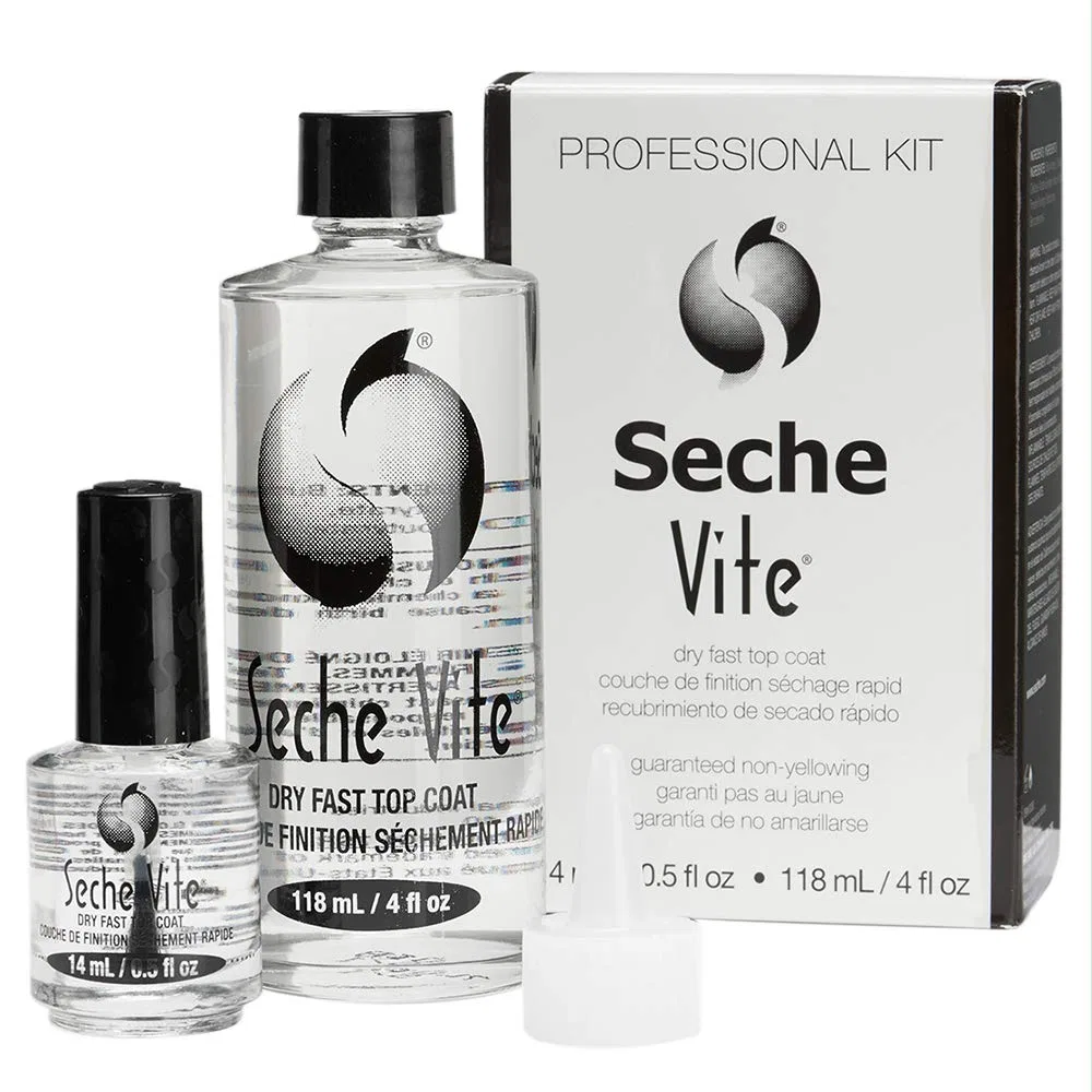 Быстросохнущее верхнее покрытие «Vite Dry Fast» от Seche, 14 мл и 118 мл Seche