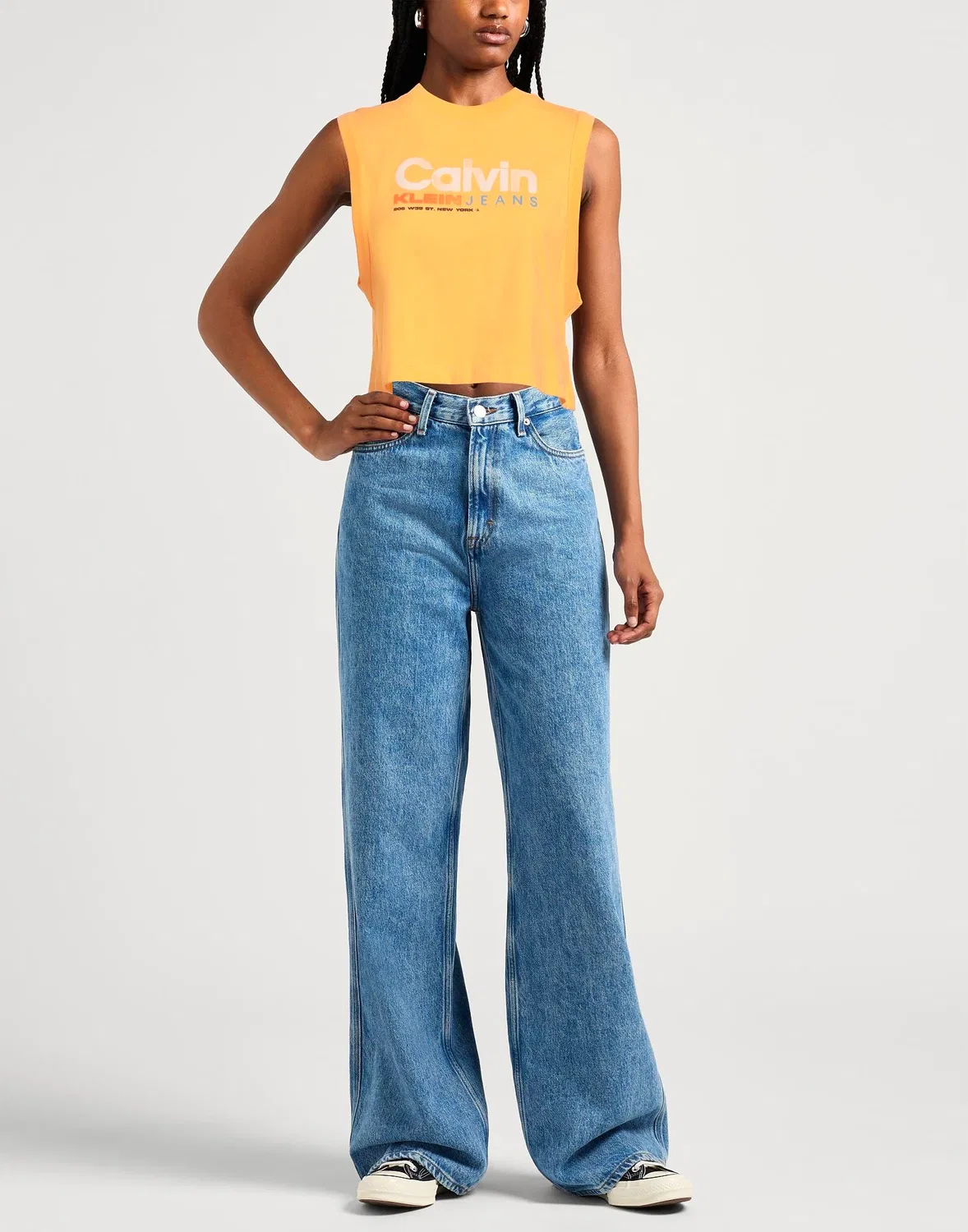 Топ с логотипом CALVIN KLEIN, Mandarin — фото 2