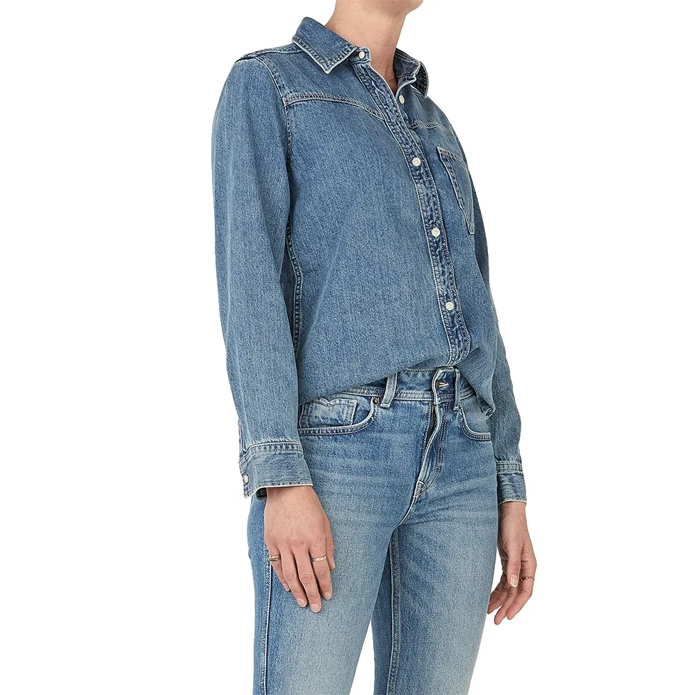 

Рубашка с длинным рукавом Pepe Jeans Odile, синий