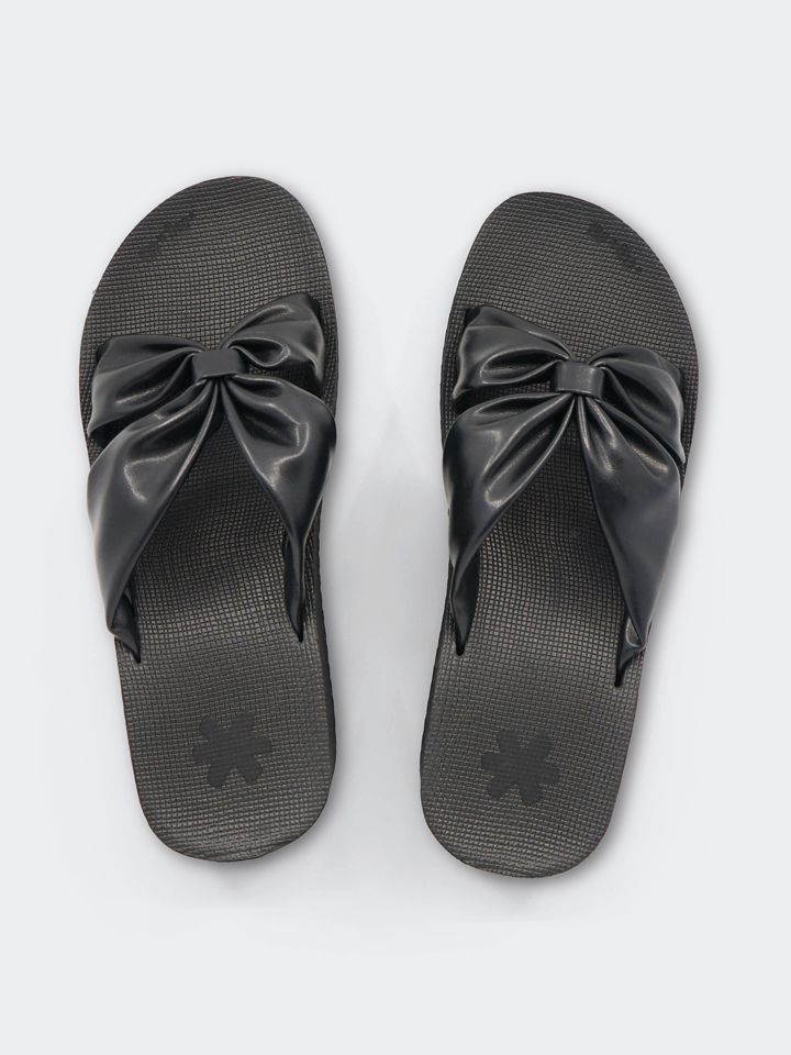 

Мюли Flip Flop Keil Wedge bow, черный