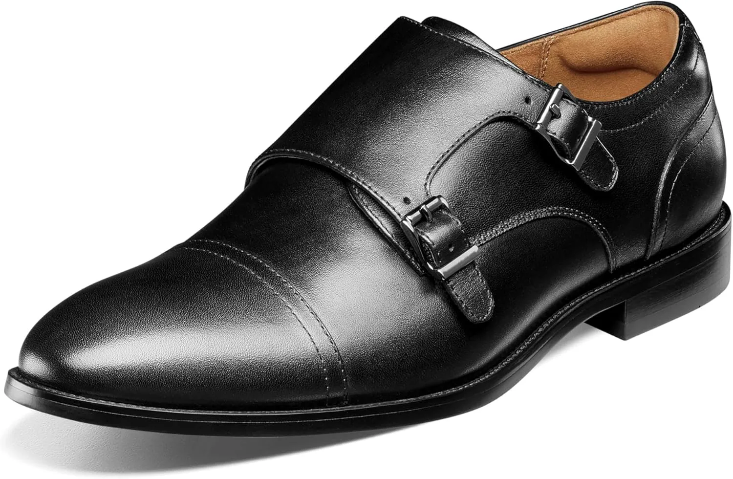 Мужские оксфорды Florsheim Rubano с двойной монковой пряжкой и закрытым носком, черный — фото 2