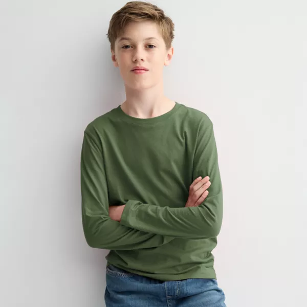 

Мальчиковая повседневная футболка с длинным рукавом 8-20 Sonoma Goods For Life, цвет esta olive