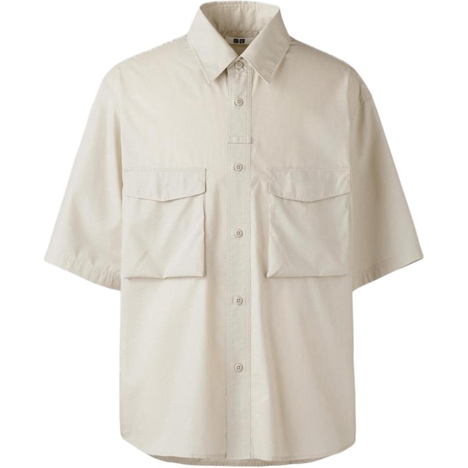 

UNIQLO Рубашка U Collection SS25 мужская темно-бежевая