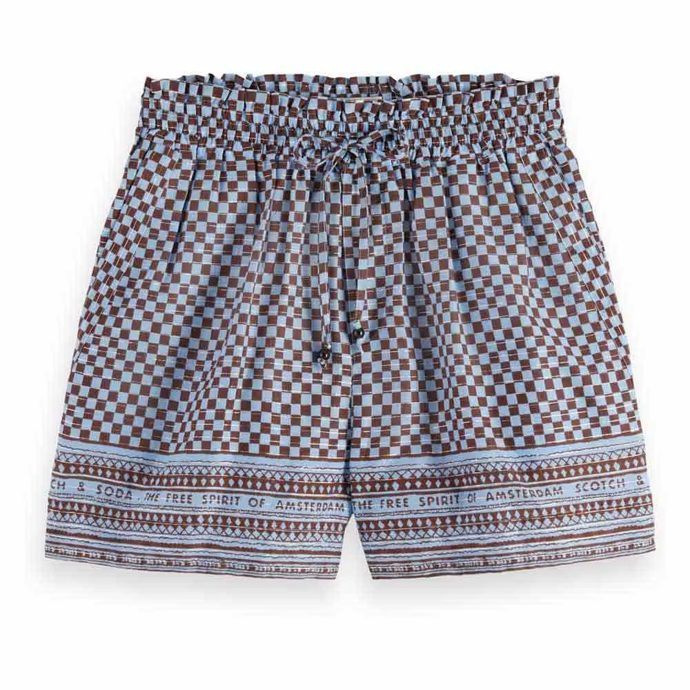 

Брюки с высокой талией Scotch & Soda Lurex, синий