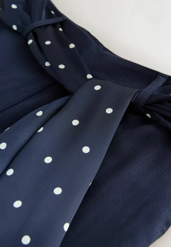 Брюки Next, Regular fit scarf belt wide leg, цвет темно-синий — фото 2