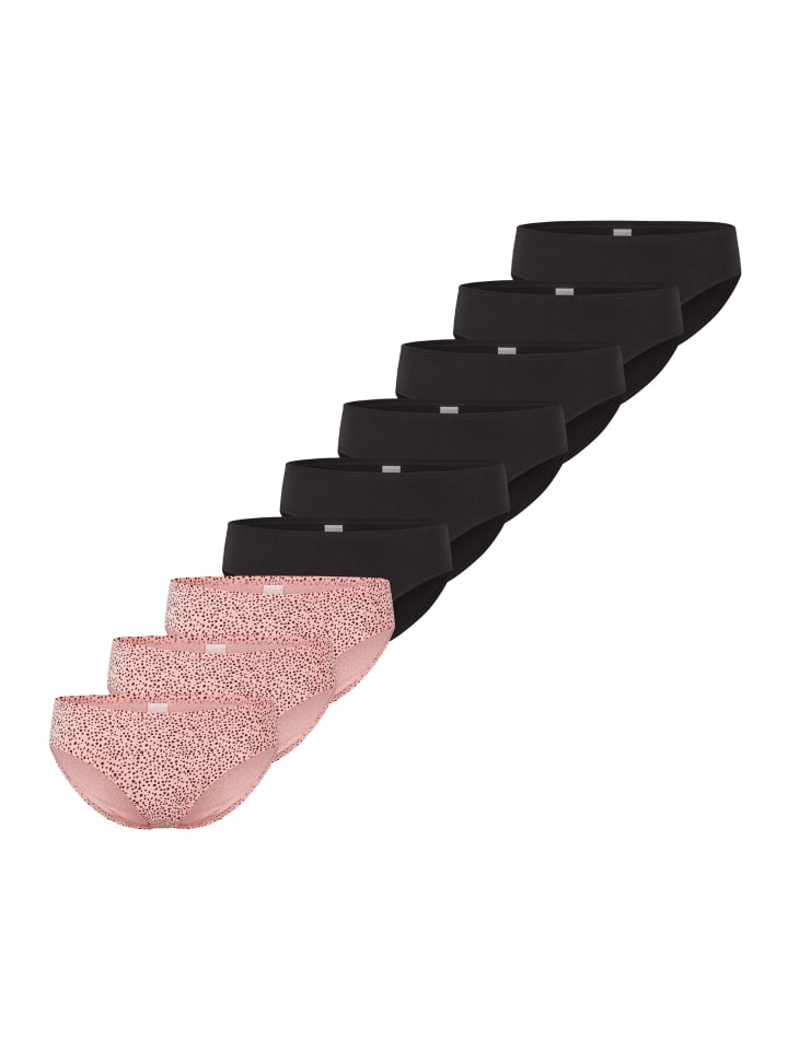 

Schiesser Трусы для девочек-подростков, 95% органический хлопок, розово-черные