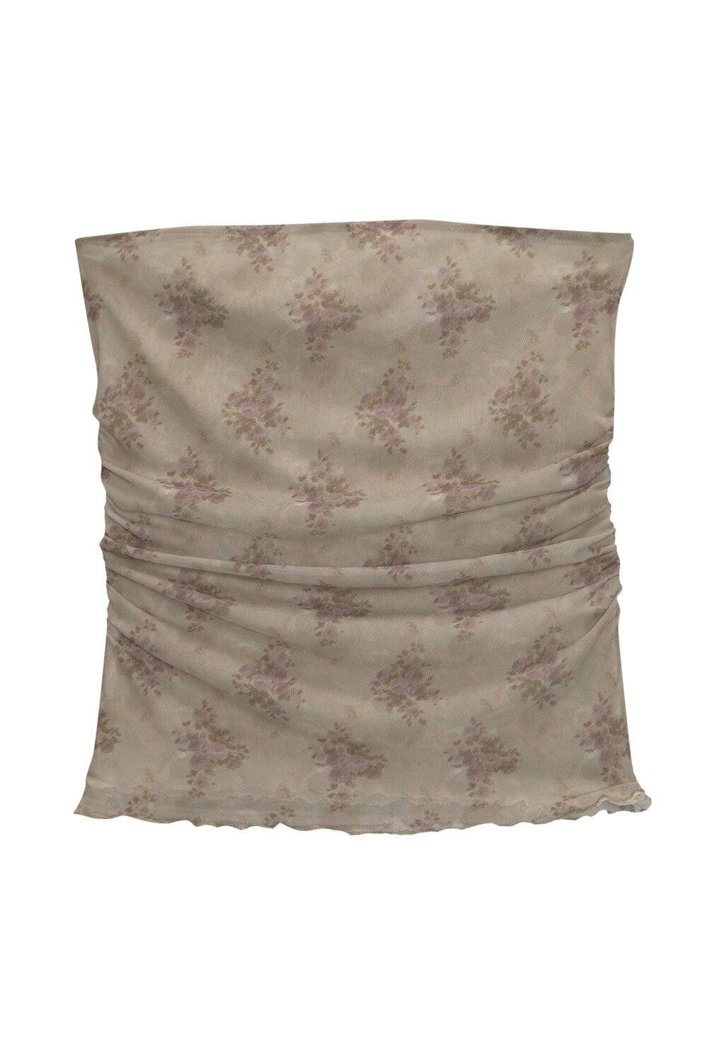 

Блуза FLORAL BANDEAU PULL&BEAR, коричневый