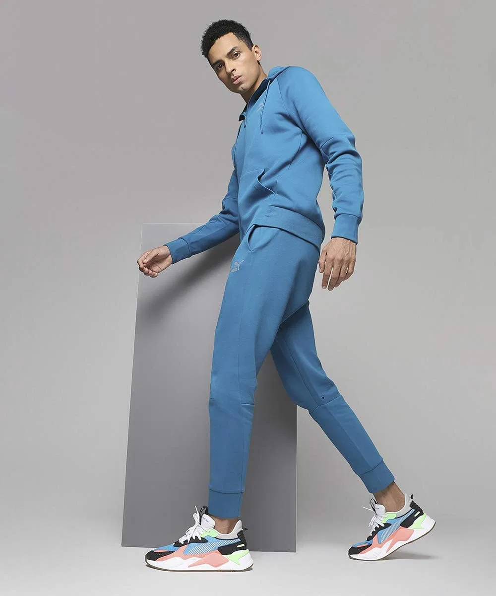 Мужские низкие кроссовки PUMA Rs-x Geek, сине-бордово-желтого цвета — фото 2