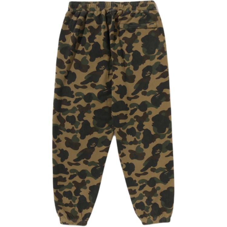 Камуфляжные принтованные спортивные штаны A BATHING APE, желтый — фото 3