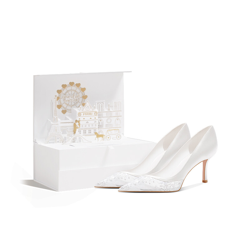 

Туфли женские на высоком каблуке Pjjuu, цвет White 6.5cm