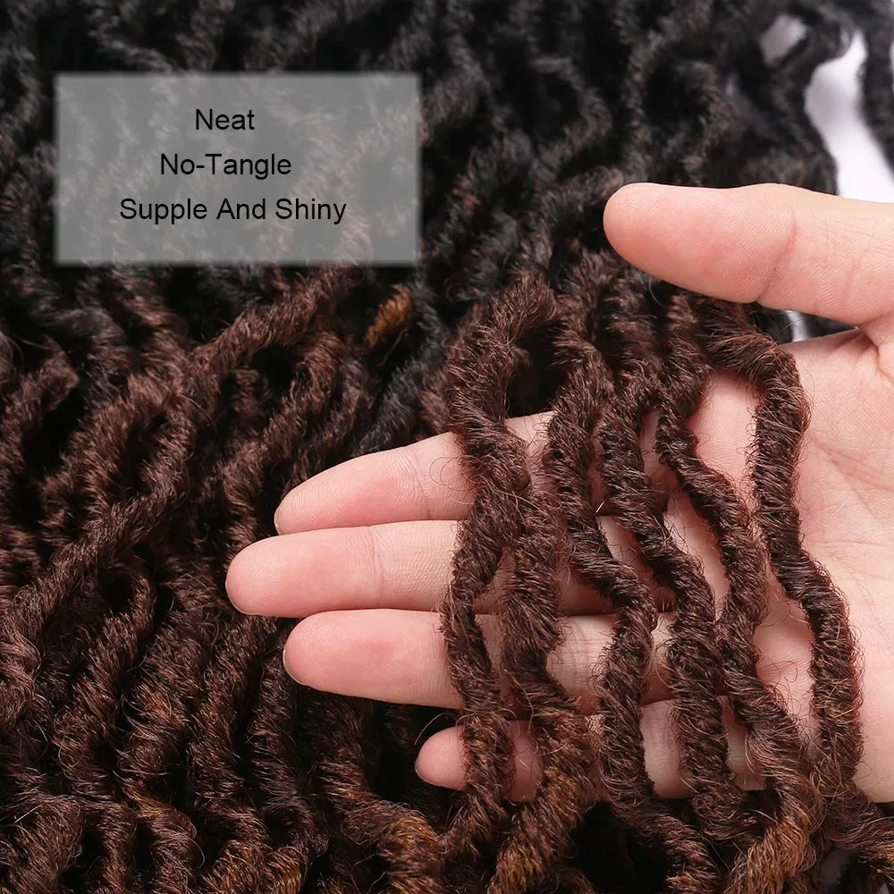 Искусственные дреды «Gypsy Faux Locs» для плетения крючком, 45.72 см, омбре, 6 упаковок Blissource, 1B/4/30 — фото 4