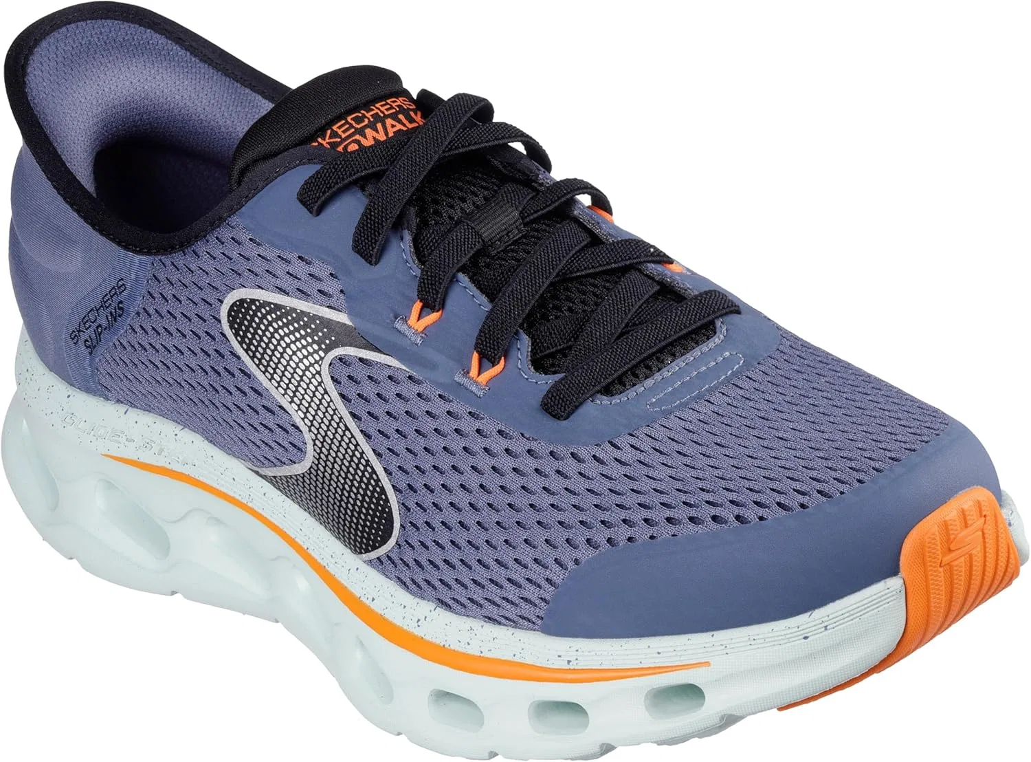 Мужские кроссовки Skechers Go Walk Glide-Step 2.0 Zander, синий/оранжевый — фото 4