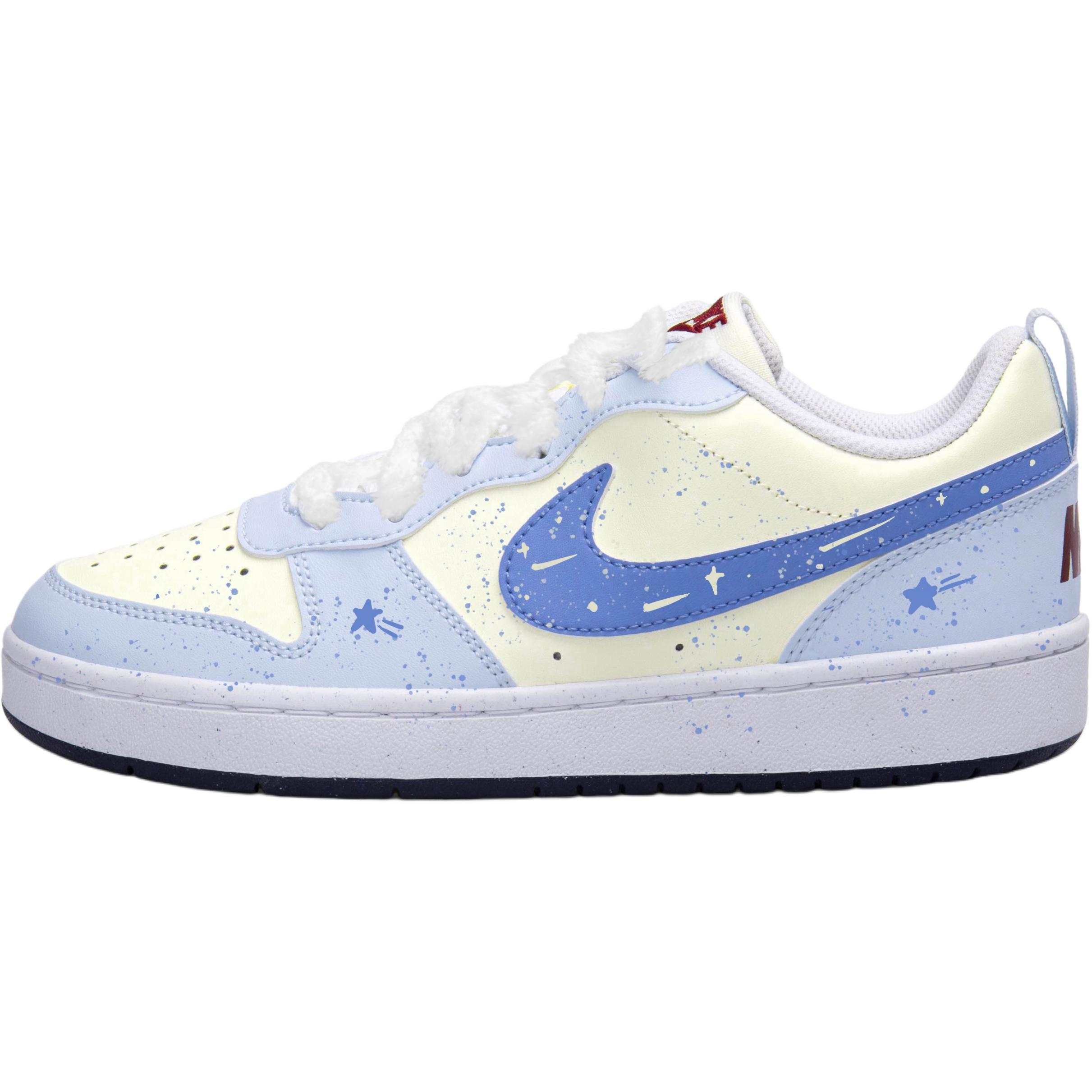 

Nike Court Borough 2 Low top Skateboard Shoes Beige Blue для подростков