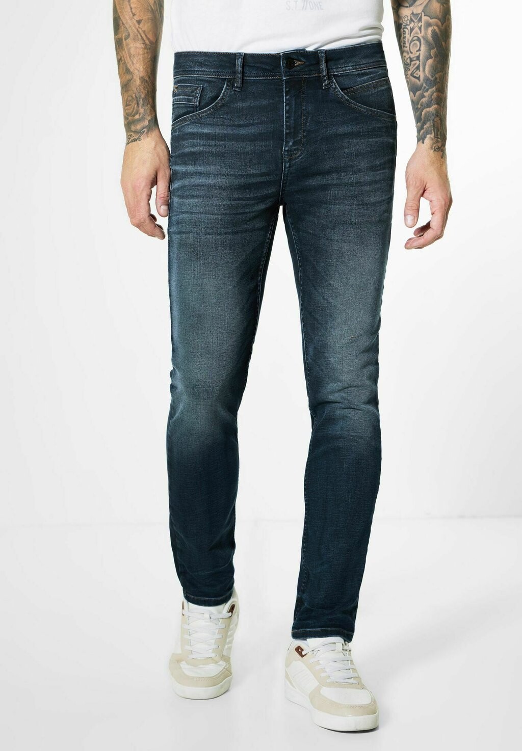 

Джинсы узкого кроя Street One MEN, синие