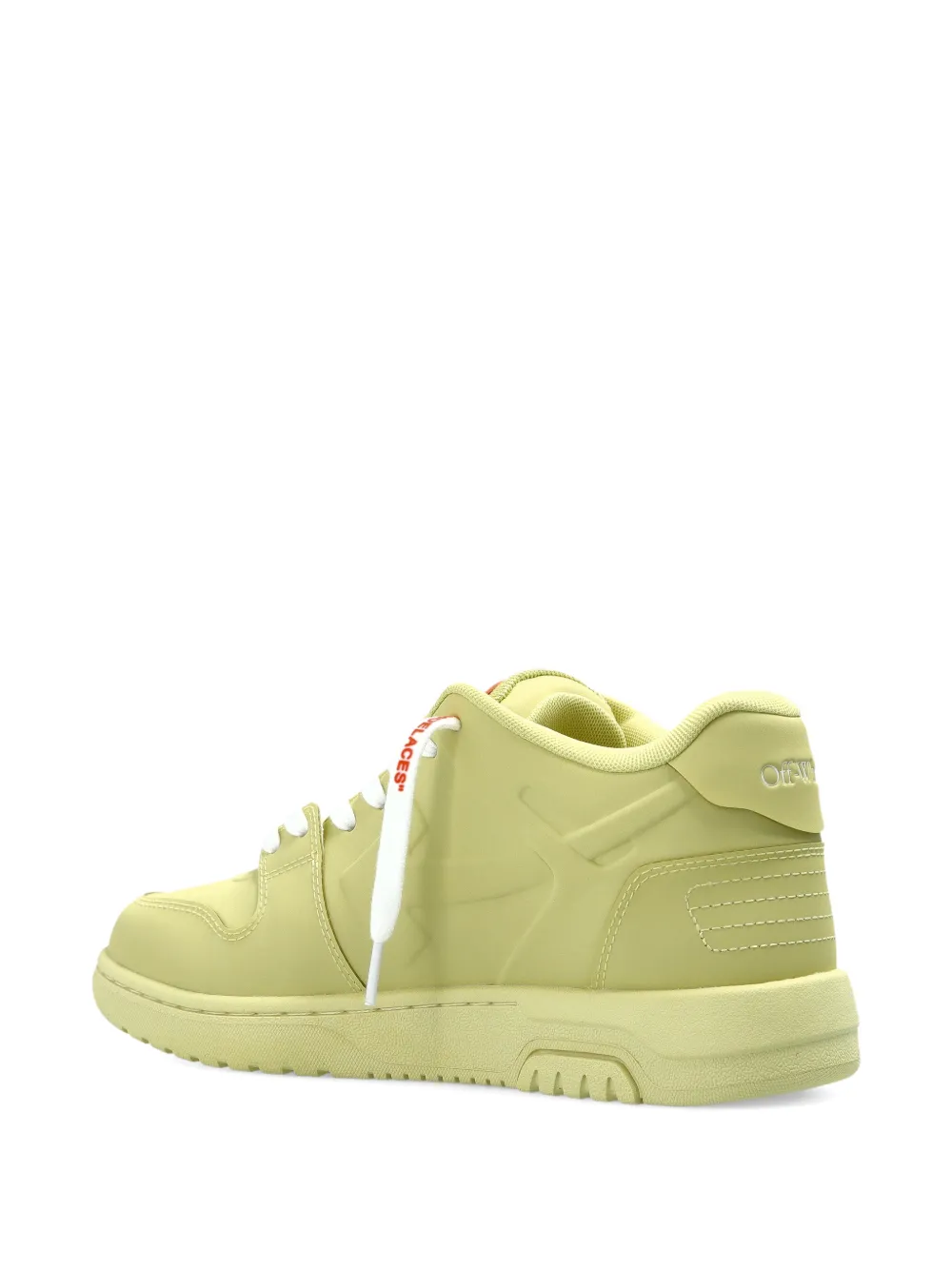 Кожаные кроссовки Out Of Office Off-White, желтый — фото 3