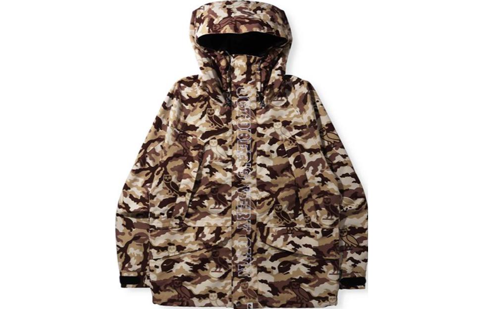 Bape X Ovo Woodland Camo Куртка для сноуборда A BATHING APE, Бежево-желтая — фото 2