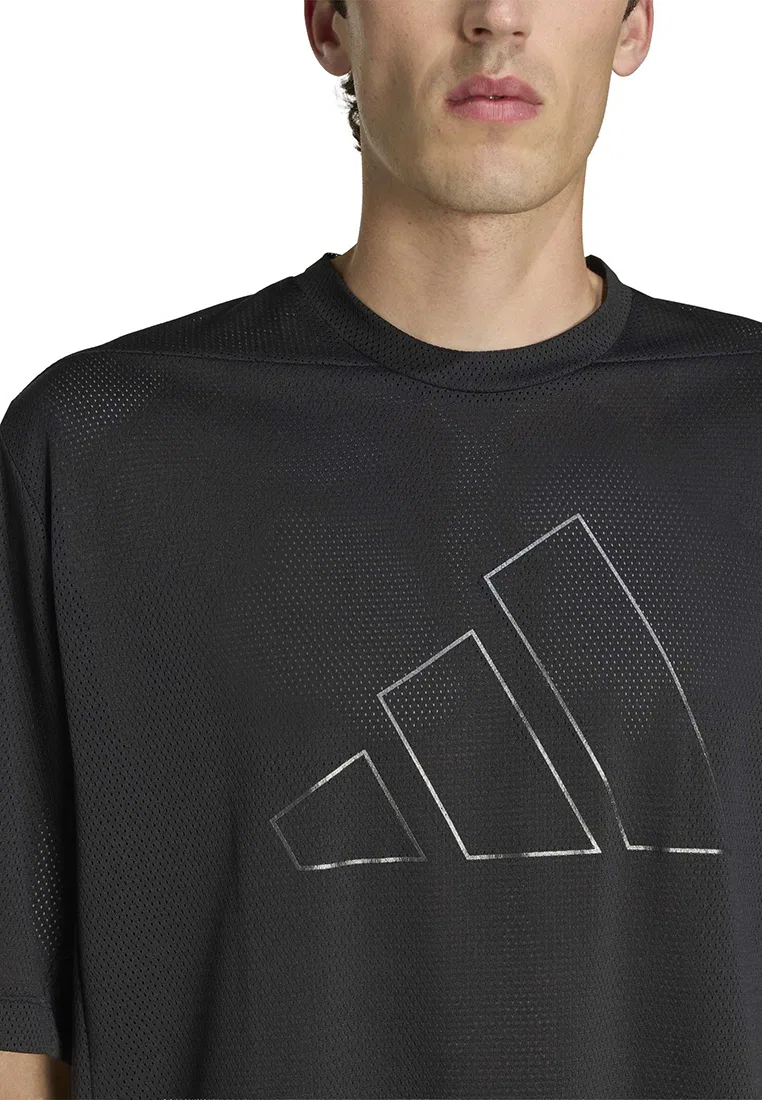 Футболка тренировочная, сетчатая, D4T Power Essentials, черная Adidas — фото 4