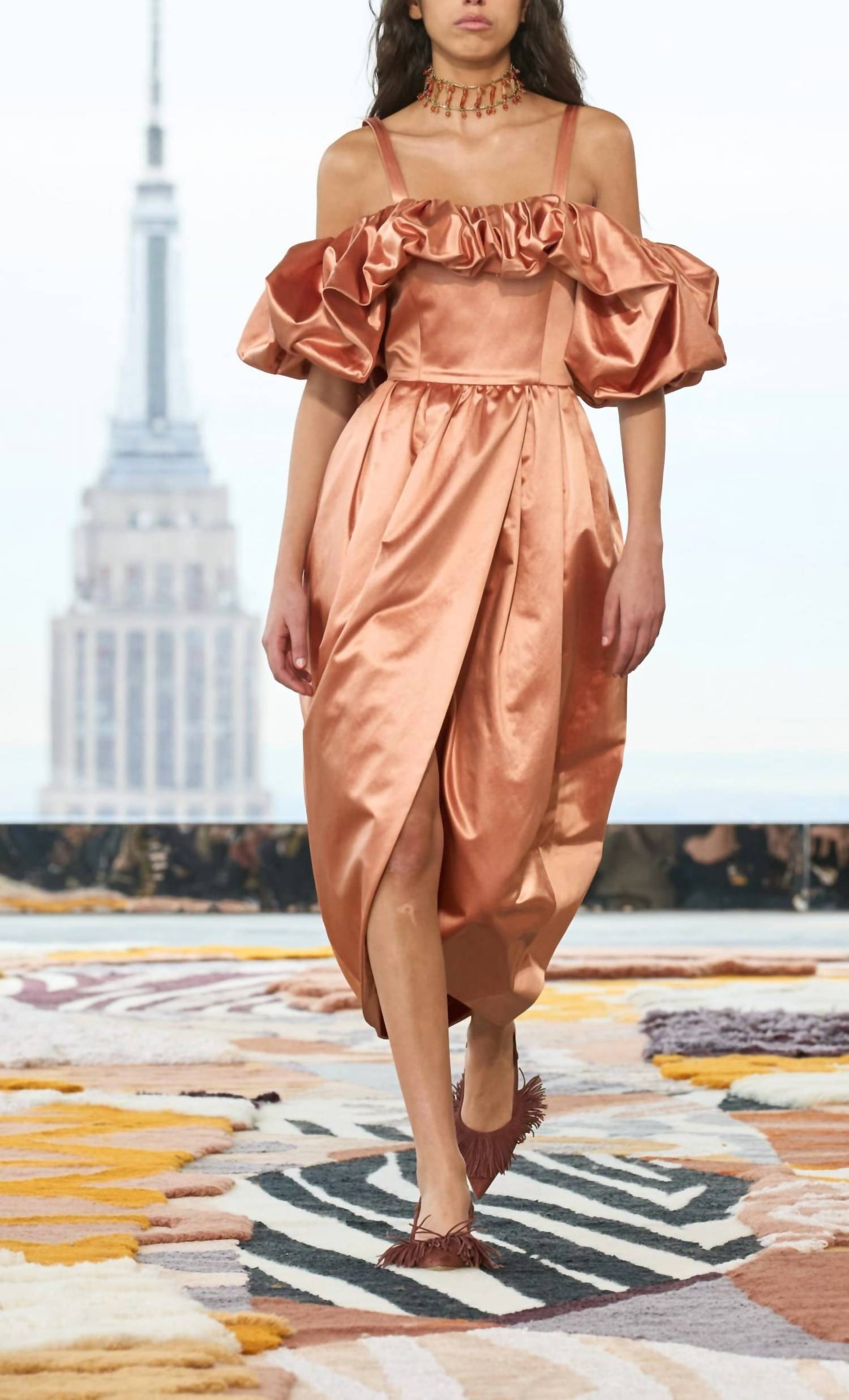 

Платье Lelita миди в медном цвете Ulla Johnson, Copper