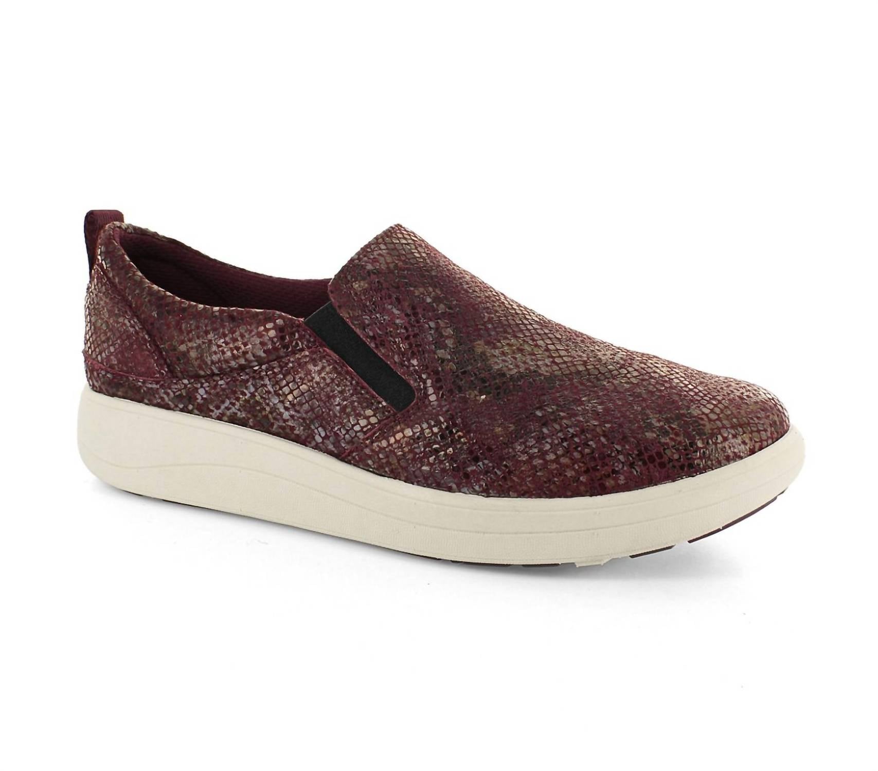 Женские туфли Florida в змеиной коже сливового цвета Strive, Plum Snake