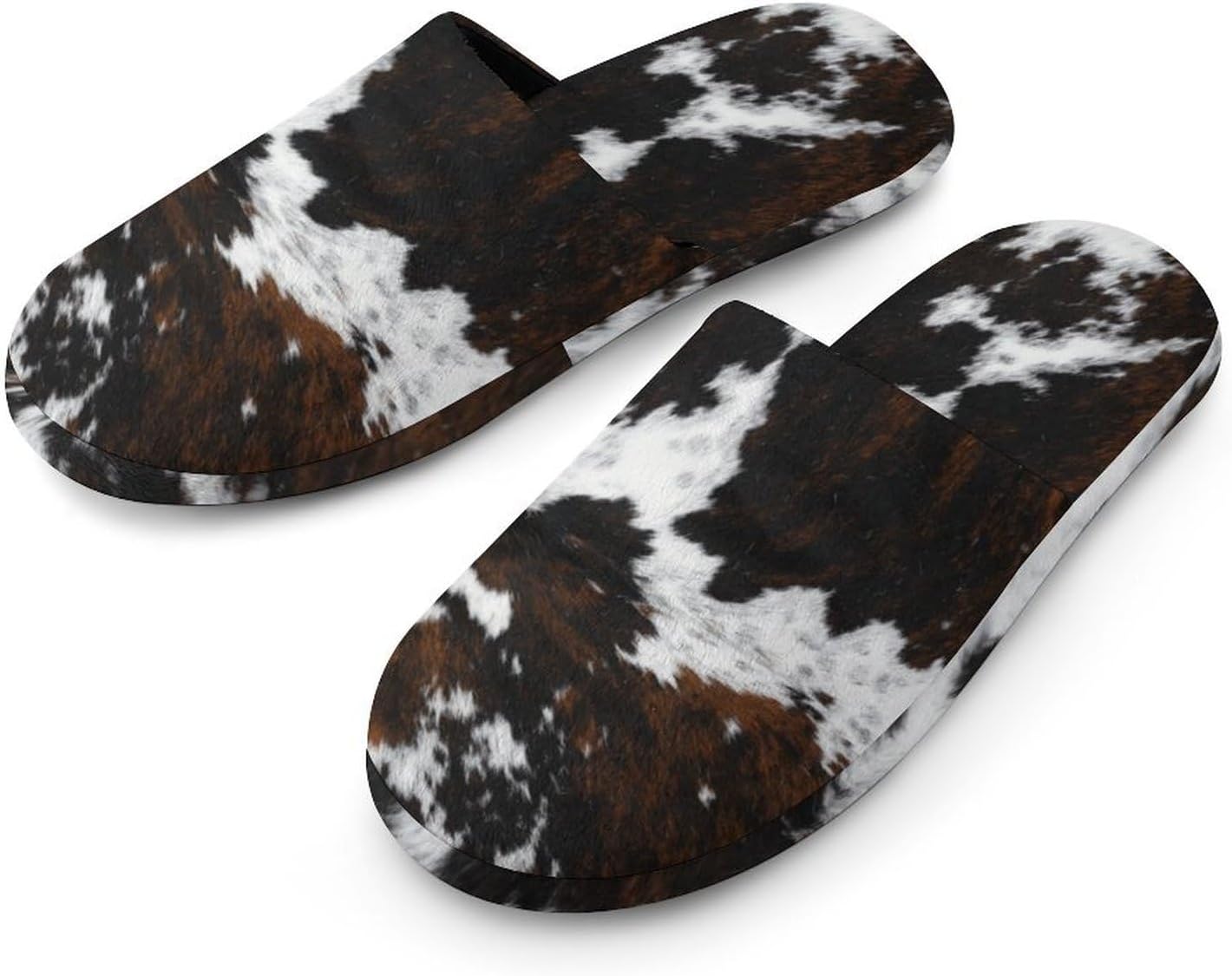 

Женские тапочки с рисунком из коровьей кожи, мягкие домашние тапочки-клоуны, пушистые шлепанцы Wauoemy, Style-40