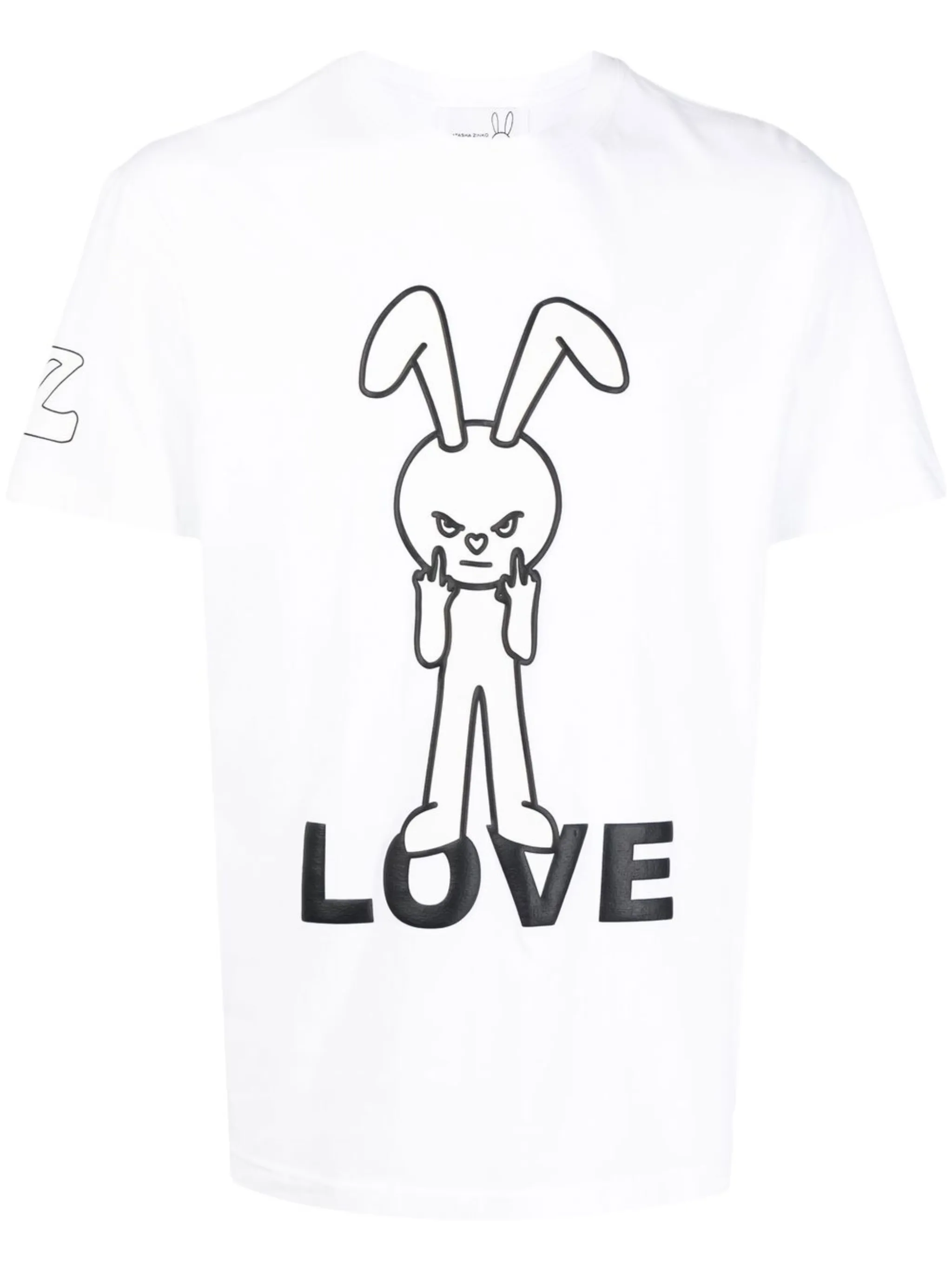 

Футболка Love Bunny с графичным принтом Natasha Zinko, белый
