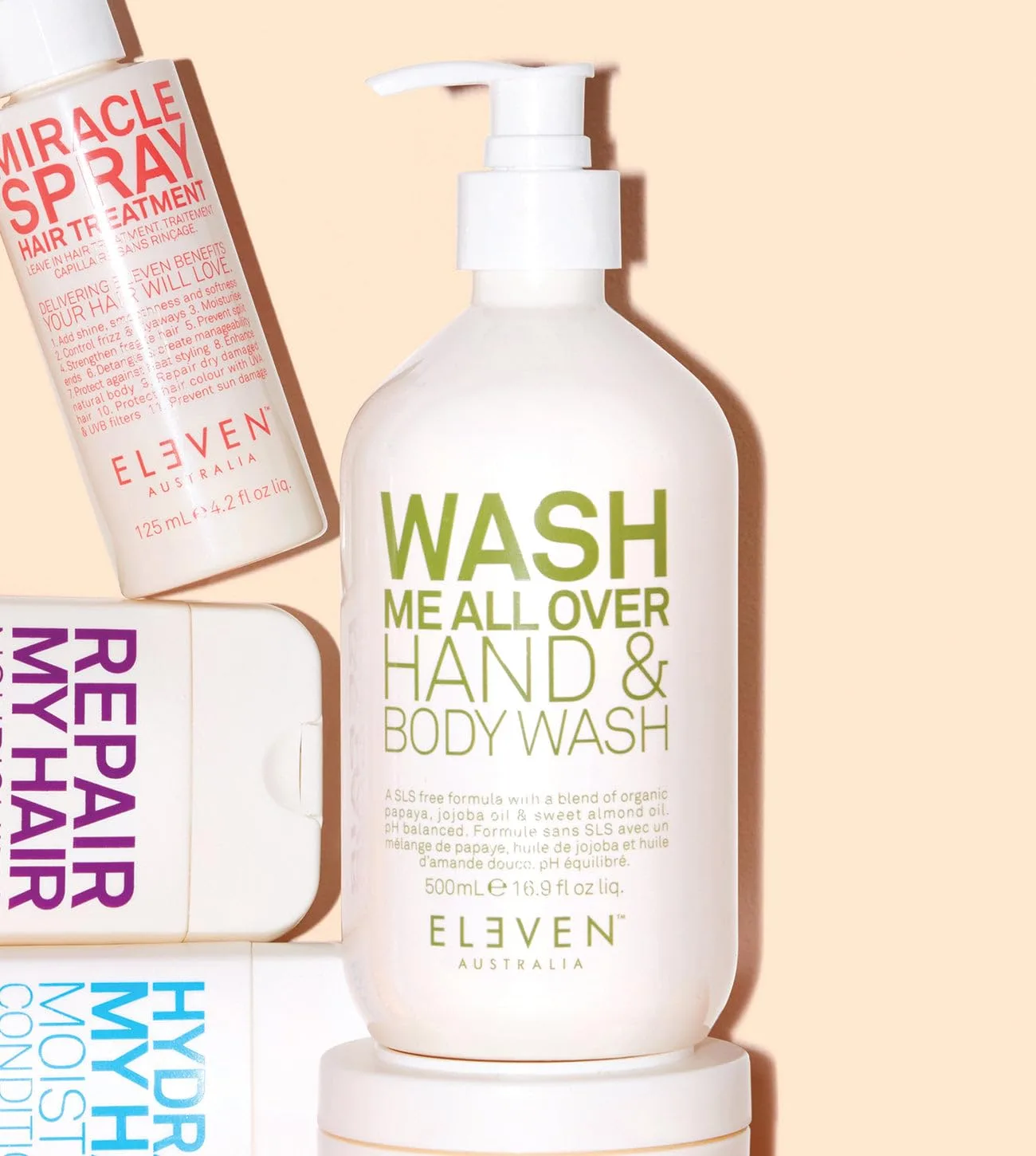 ELEVEN AUSTRALIA Wash Me All Over увлажняющее мыло для рук и тела для мягкой кожи, мягкое очищение для женщин и мужчин, подходит для всех типов кожи, освежающий аромат 473 мл (1 шт.) — фото 4
