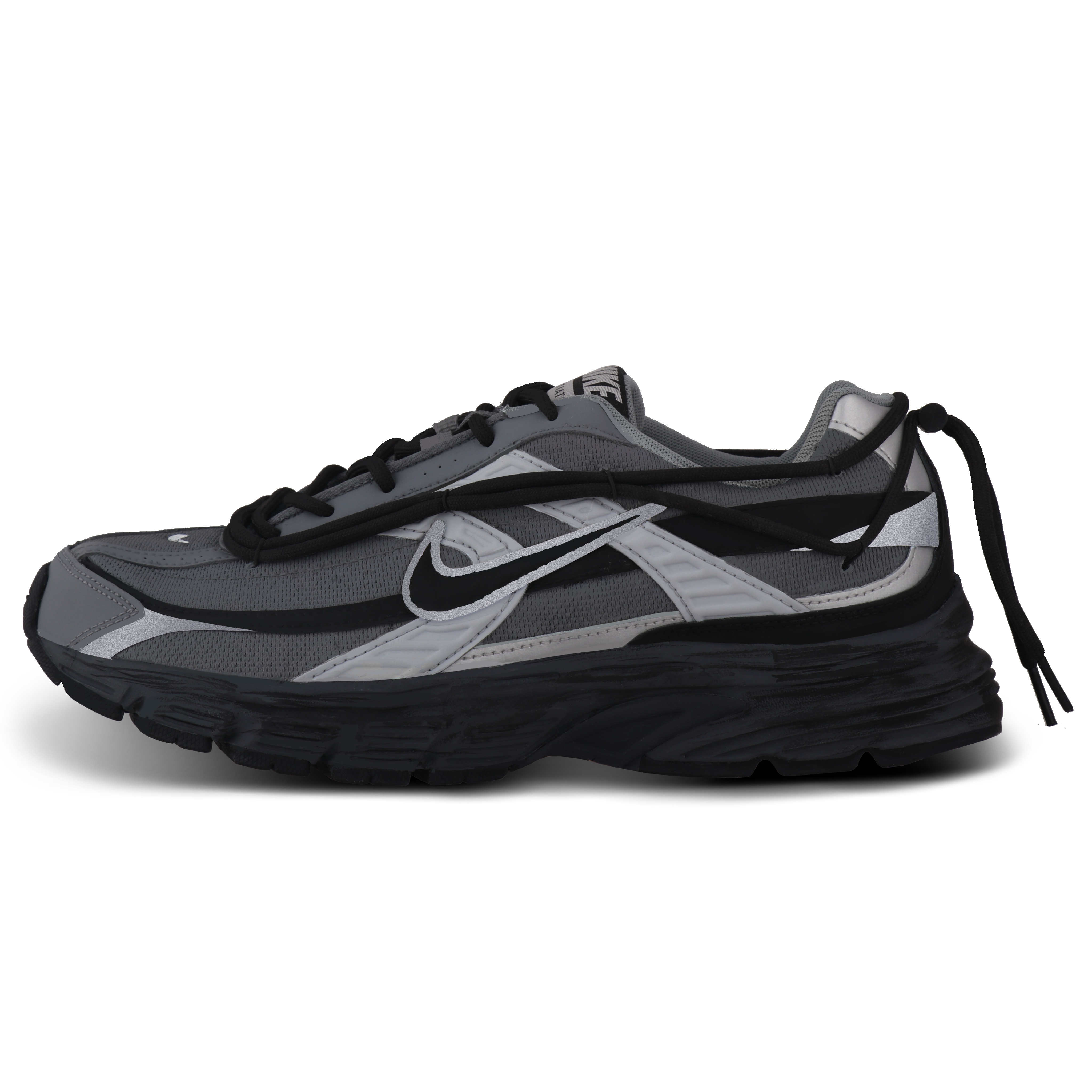 Initiator Fabric Cushioning Slip Resistant Abrasion Resistant Breathable Support Height Increasing Low top Nike, черный серый — фото 3