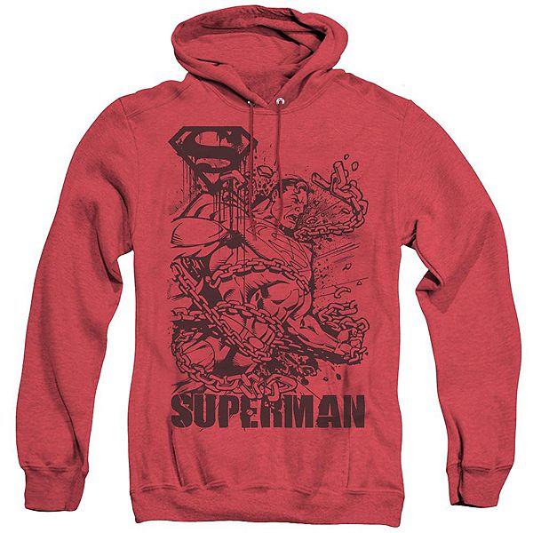 

Толстовка с капюшоном adult heather с принтом Superman breaking chains Licensed Character