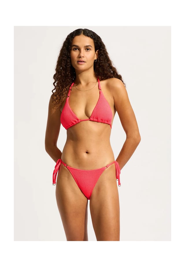 

Бразильские трусики-бикини Seadive со шнуровкой Seafolly, цвет snapdragon
