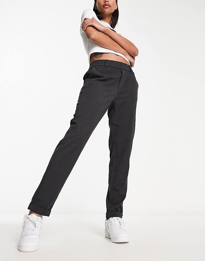 

Vero Moda – Темно-серые брюки прямого кроя